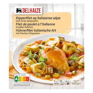 Delhaize | Filet de poulet | Italienne | Pâtes fraîches 