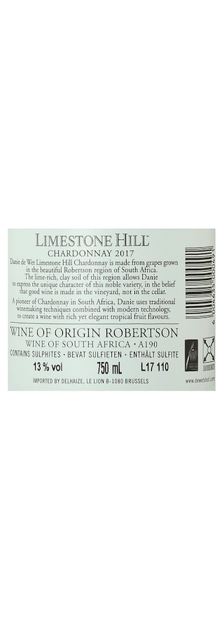 Afrique du Sud - Zuid-Afrika | Western Cape | Limestone Hill Chardonnay 2018 