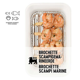 Brochette | Scampi | cuit pele mariné