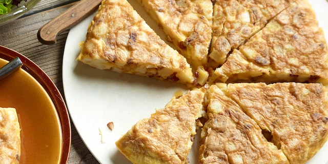 Tortilla au Gouda et aux lardons