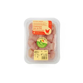 Delhaize | Blokjes kipfilet 