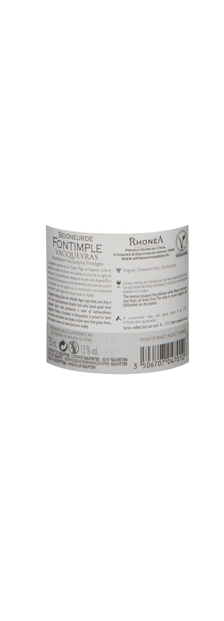 France - Frankrijk | Rhône - Vacqueyras | Vacqueyras Fontimple 18 Wit 