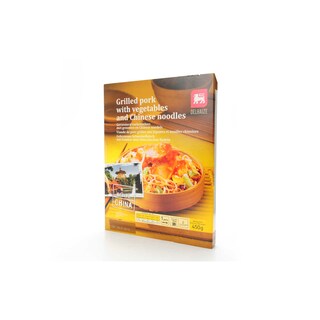 Delhaize | Noedels | Chinees | Gegrilld varken-Groenten 