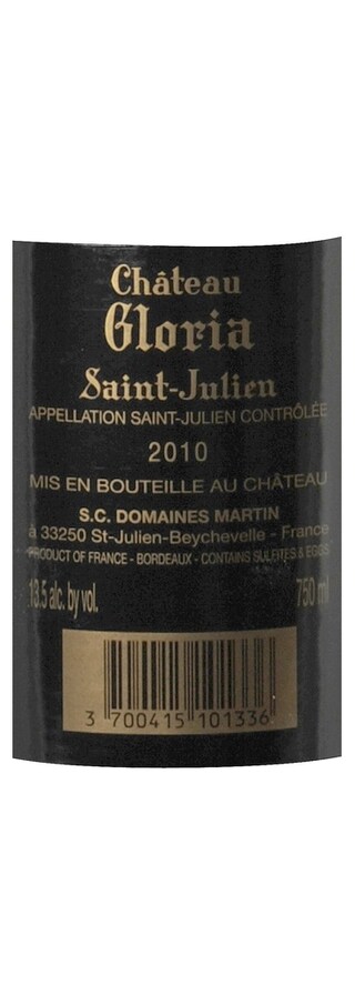 FR BORDEAUX SAINT JULIEN | CHATEAU GLORIA 2010 