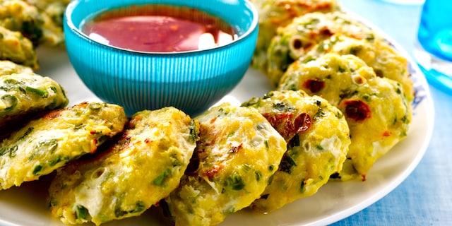 Viskoekjes met rode curry