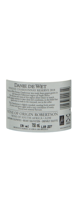 Danie De Wet | Finesse | Chardonnay 