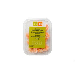 Delhaize | Bio | Crevettes | Cuites-Décortiquées | Bio 