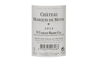 France - Frankrijk | Bordeaux - Saint Emilion Gc | Château Marquis de Mons 2014 Rood 