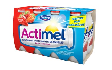 Danone | Actimel | Drinkyoghurt | Aardbei | Vitamine B6 + D | 8 X 10 Cl ...