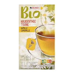 Delhaize | Bio | Tisane| Camomille | Sachets | Bio 20 x 1,2 gr