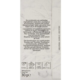 Delhaize | Bio | Tisane | Cure hiver | Sachets 