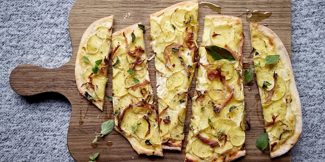 Flammkuchen met aardappel