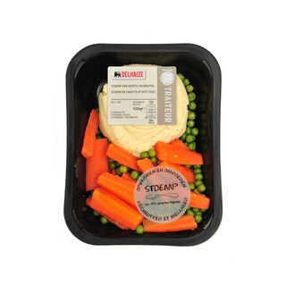 Delhaize | Groentenstoemp erwten en wortelen 