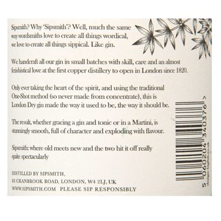 Sipsmith | Gin | London dry | 41.6% alc 