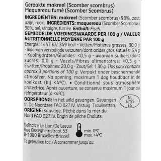 Delhaize | Makreel | Gerookt 