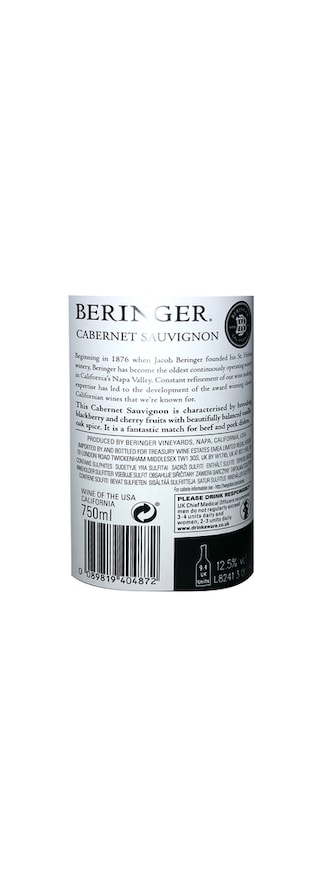 USA | California | Beringer Cabernet Sauvignon Rood 