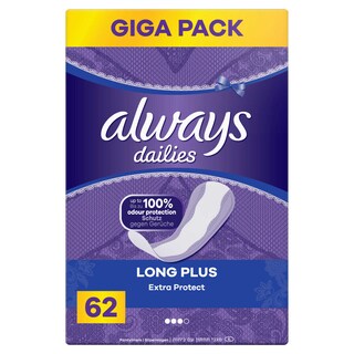 Always | Protège slip | Extra protection | Long plus | 62pc 