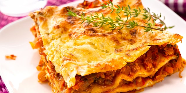 Lasagne met groenten en feta