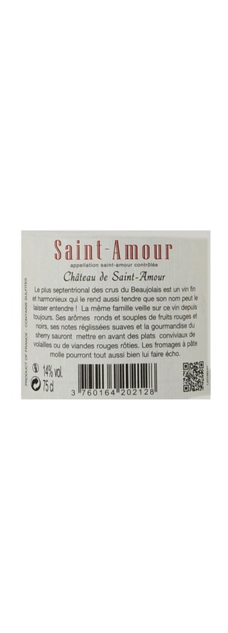 France - Frankrijk | Bourgogne - Cru du Beaujolais | Château de Saint Amour 2015 Rood 