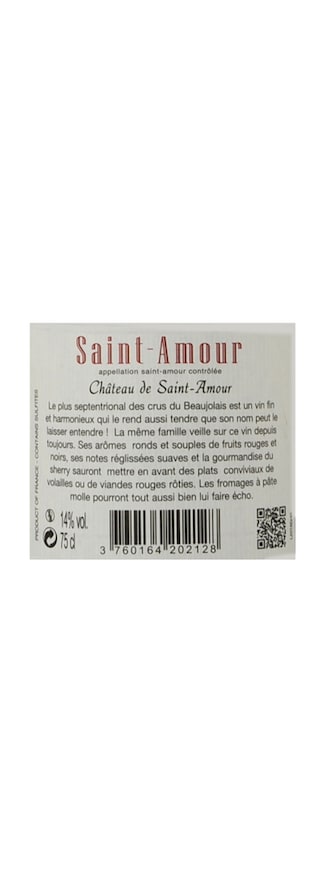 France - Frankrijk | Bourgogne - Cru du Beaujolais | Château de Saint Amour 2015 Rouge 