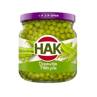 Hak | Doperwten | Extra fijn | Bokaal 130 gr