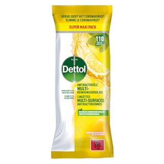 Dettol | Lingettes Multi-Surfaces | Citrus | 110st 
