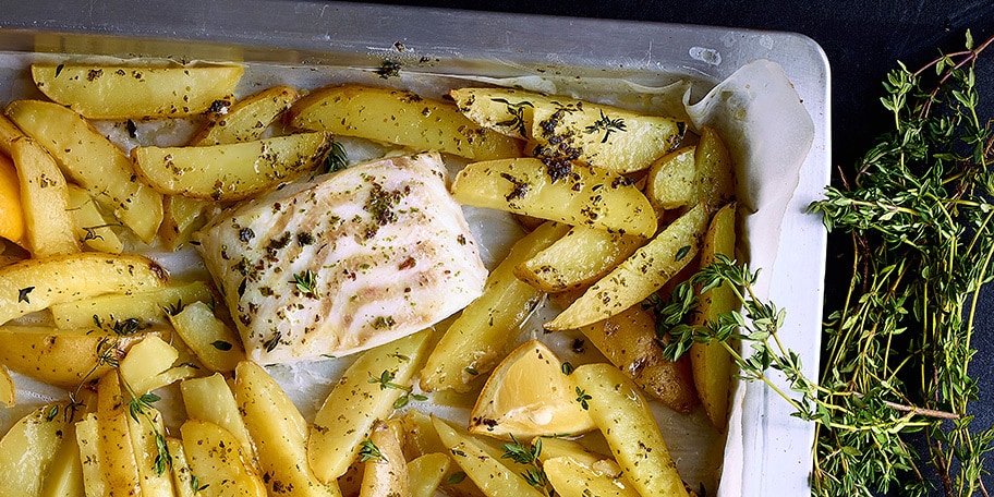 Fish & chips van leng in de oven