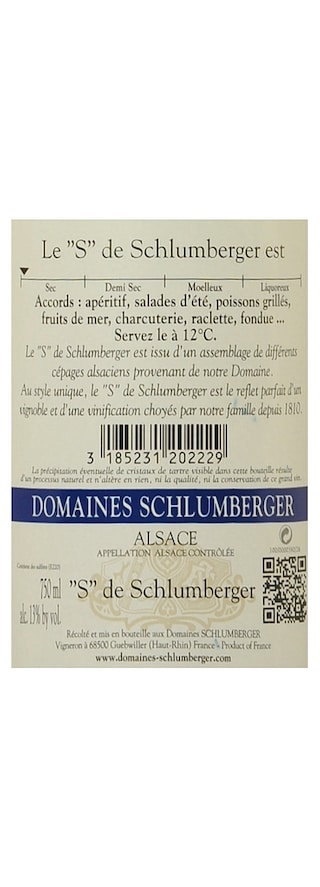 France - Frankrijk | Alsace | S de Schlumberger 2012 Wit 