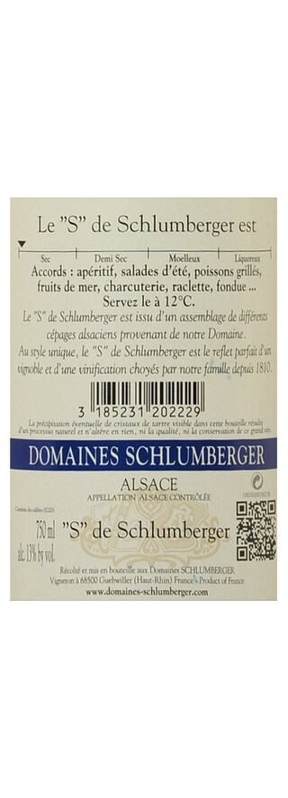 France - Frankrijk | Alsace | S de Schlumberger 2012 Wit 
