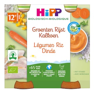 Légumes-Riz-Dinde | Bio | 12M