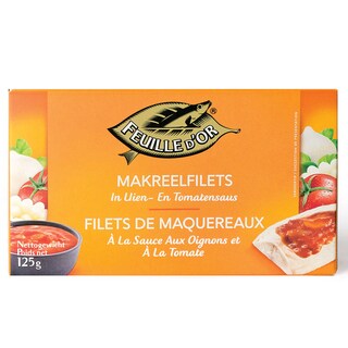 Feuille d'Or | Makreel | Filets | Tomaten-Uiensaus 125 gr