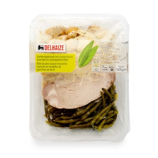 Delhaize | Varkensgebraad | Mosterdsa-Bonen-Aardappelsch 