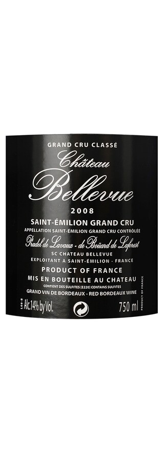 ST EMILION GC | CHATEAU BELLEVUE 2008 