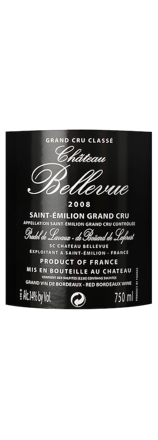 ST EMILION GC | CHATEAU BELLEVUE 2008 