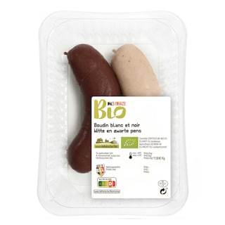 Delhaize | Bio | Boudins | Noir-Blanc | Bio 