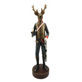 Delhaize | Mijnheer hertendecoratie 13.9cm Wit 