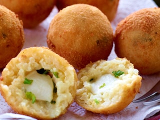 Croquettes de riz aux deux fromages