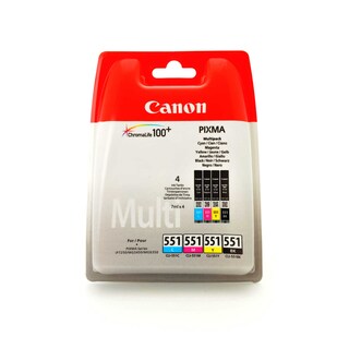 Canon | Cartouches d'encre | PGI-551C + M + Y + B 