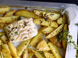 Fish & chips van leng in de oven