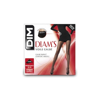 Dim | Diam's | Panty voile | galbé zwart | 20D | T2 