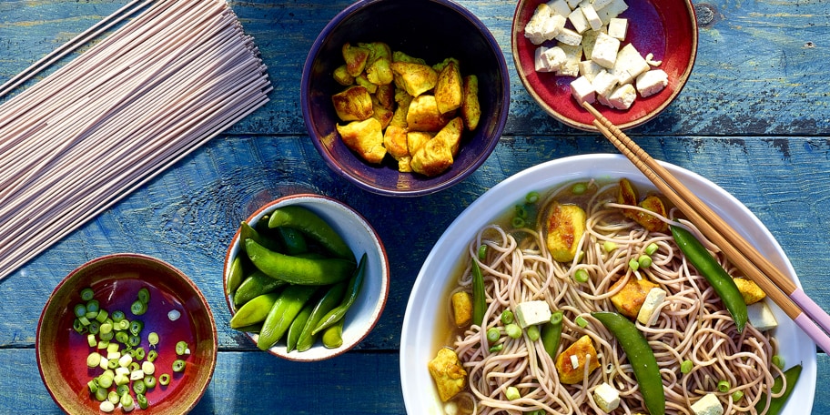 Nouilles soba au poulet