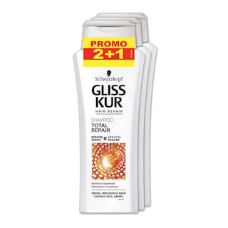 Gliss Kur | Shampoo | Total repair 19 | 2+1 Gratuit 
