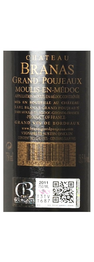 Chateau Branas Grand Poujeaux | Moulis-en-Médoc | 2011 