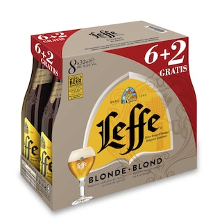 Leffe | Bière d'abbaye/Blonde | 6,6% | Bouteille 6+2 