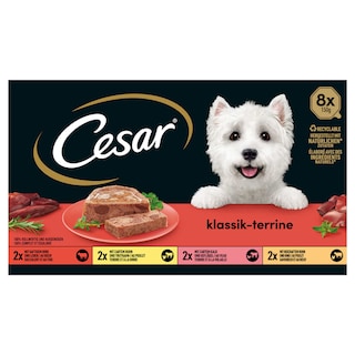 Cesar | Aliment chien | Terrine | Mix Viande 8 x 150 gr