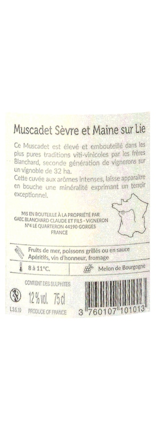 France - Frankrijk | Loire - Muscadet S&M sur Lie | Muscadet Sèvre et Maine sur Lie Blanc 