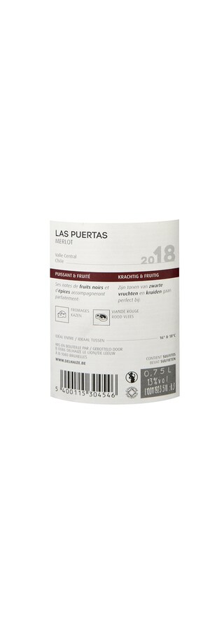 Chili | Colchagua Valley | Las Puertas Merlot 2018 