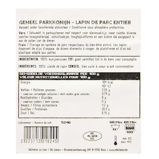 Delhaize | Entier | Lapin | Parc 
