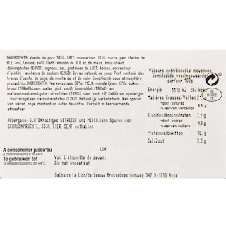 Delhaize | Boudin blanc | Mandarines 