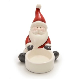 Delhaize | Kaarsenhouder | porselein | Kerstman 
